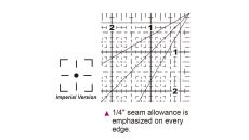 Rastrové pravítko 6.5"x12" E6512-YW žlté