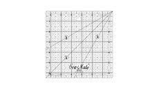 Rastrové pravítko na patchwork 6.5"x6.5" E6565-BK čierne