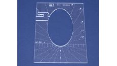 Quiltovacie pravítko elipsa 4" NP-P01-4