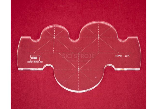 Quiltovacie pravítko kruhy NP5-K5 (5 mm)