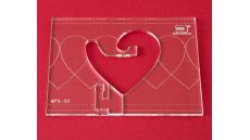 Quiltovacie pravítko bordúra srdca NP5-S2 (5 mm)