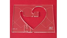 Quiltovacie pravítko bordúra srdca NP5-S4 (5 mm)