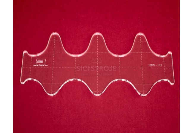 Quiltovacie pravítko vlny NP5-V3 (5 mm)