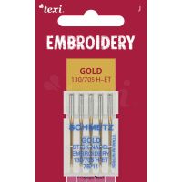 Vyšívacie ihly zlaté TEXI EMBROIDERY GOLD 130/705 H-ET 5x75