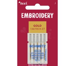 Vyšívacie ihly zlaté TEXI EMBROIDERY GOLD 130/705 H-ET 5x75