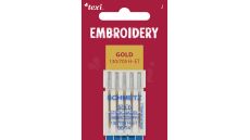 Vyšívacie ihly zlaté TEXI EMBROIDERY GOLD 130/705 H-ET 5x90