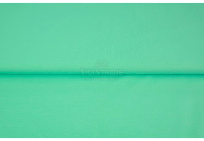 Jednofarebný bavlnený úplet s elastanom - turquoise