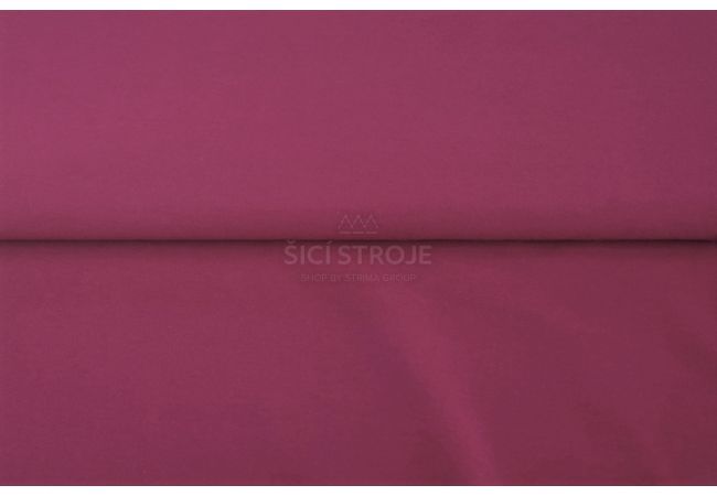 Jednofarebný bavlnený úplet s elastanom - berry