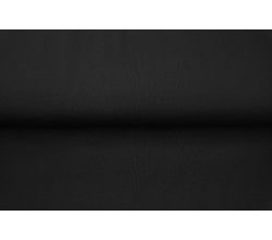 Jednofarebný bavlnený úplet s elastanom - black
