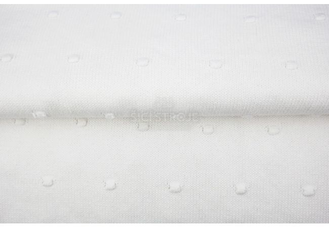 Svetrovina s bodkami - biela