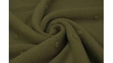 Svetrovina s bodkami - armádna zelená