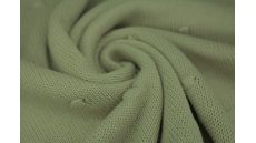 Svetrovina s bodkami - zaprášená zelená