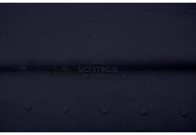 Svetrovina s bodkami - polnočná modrá