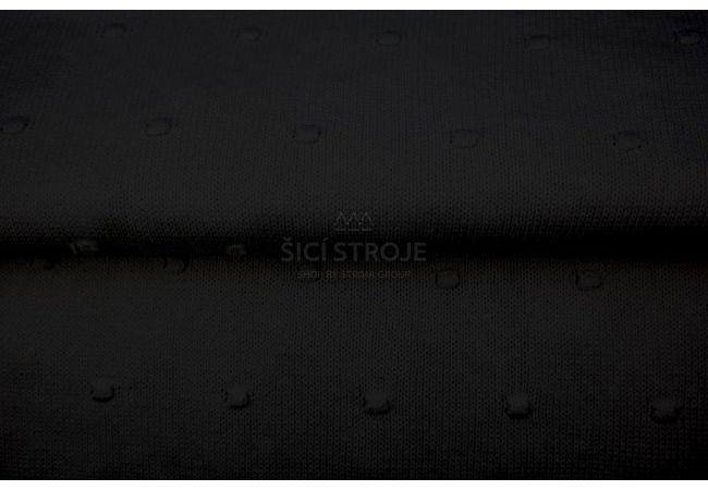 Svetrovina s bodkami - čierna