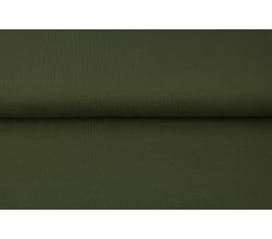 Úplet French Terry počesaný - tmavo armádny