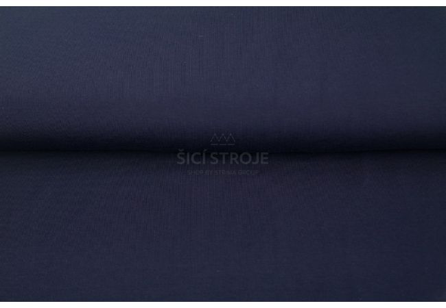 Úplet French Terry počesaný - polnočná modrá