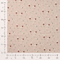 Cotton Poplin Print - Snowman, Sand