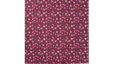 Cotton Poplin Print - Christmas Elements, Cyclam