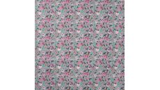 Cotton Poplin Print - Christmas Elements, Mid Grey
