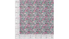 Cotton Poplin Print - Christmas Elements, Mid Grey