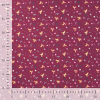 Cotton Poplin Print - Reindeer, Cyclam