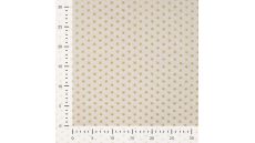 Cotton Poplin Foil Print - Stars Big, Ecru