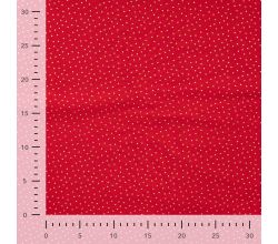 Cotton Poplin Foil Print - Dots, Red