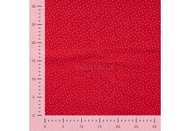Cotton Poplin Foil Print - Dots, Red