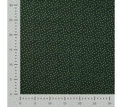 Cotton Poplin Foil Print - Dots, Army