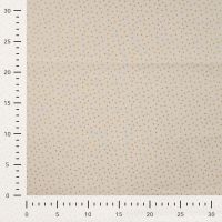 Cotton Poplin Foil Print - Dots, Ecru