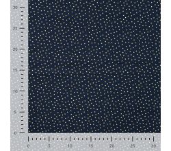 Cotton Poplin Foil Print - Dots, Navy