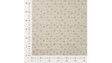 Cotton Poplin Foil Print - Snowflakes, Ecru