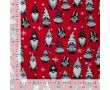 French Terry Print Brushed - Vintage Gnomes, Red