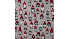 French Terry Print Brushed - Vintage Gnomes, Sand