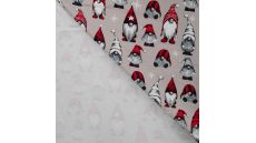 French Terry Print Brushed - Vintage Gnomes, Sand