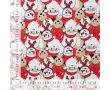 French Terry Print Brushed - Snowman, Off White