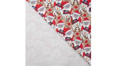 French Terry Print Brushed - Snowy, Off White