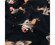 French Terry Digital Print - Naughty Kitty, Navy