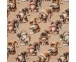 French Terry Digital Print - Christmas Gnomes, Sand