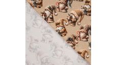 French Terry Digital Print - Christmas Gnomes, Sand