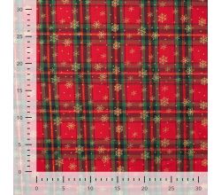 Y/D Foil Print - Snowflakes, Red