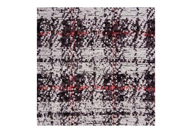 Spangles Check - White/Black/Red