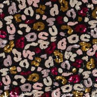Sequins Animals - Leopard, Black