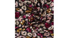 Sequins Animals - Leopard, Black