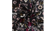 Sequins Love - Letters, Black
