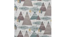 Cotton/EA Jersey Print - Forest Night, Taupe