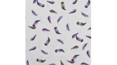 Cotton/EA Jersey Print - Feathers, Off White