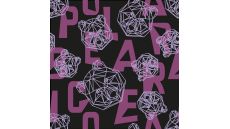Cotton/EA Jersey Print - Scratch, Cyclam