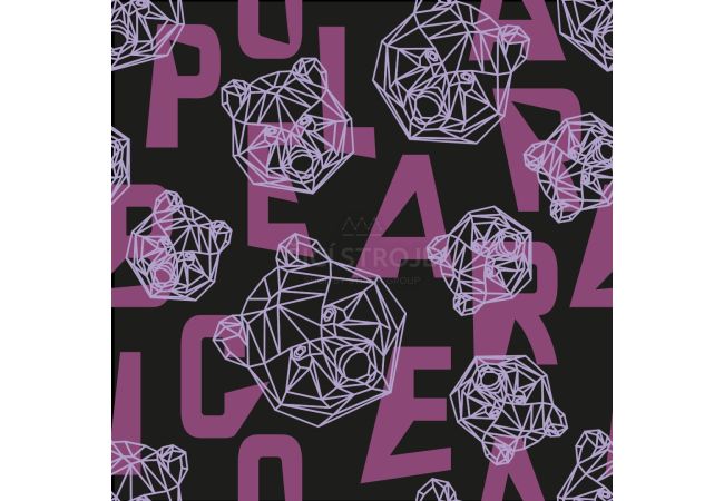 Cotton/EA Jersey Print - Scratch, Cyclam
