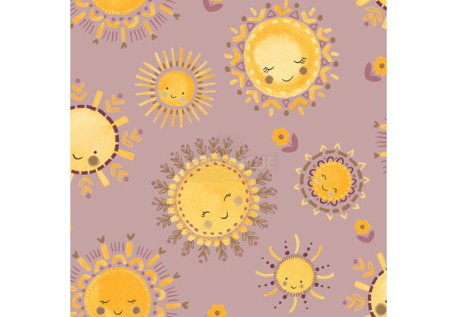 Cotton/EA Jersey Print - Dusty Pink